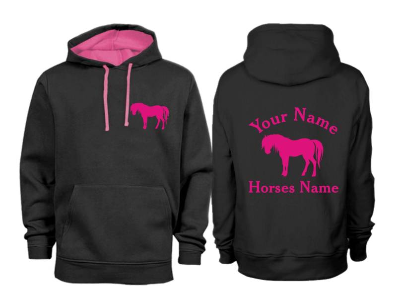Personalisierter Kontrast Shetland Pony Pferd Kapuzenpullover H19 Personalisierter Kontrast Shetland Pony Pferd Kapuzenpullover H19 von HappyDazePrintShop