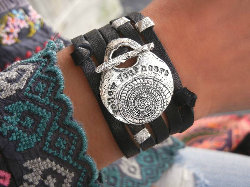 Boho Armband , Wickelarmband, Wickelarmband Schmuck Aus Leder von HappyGoLicky