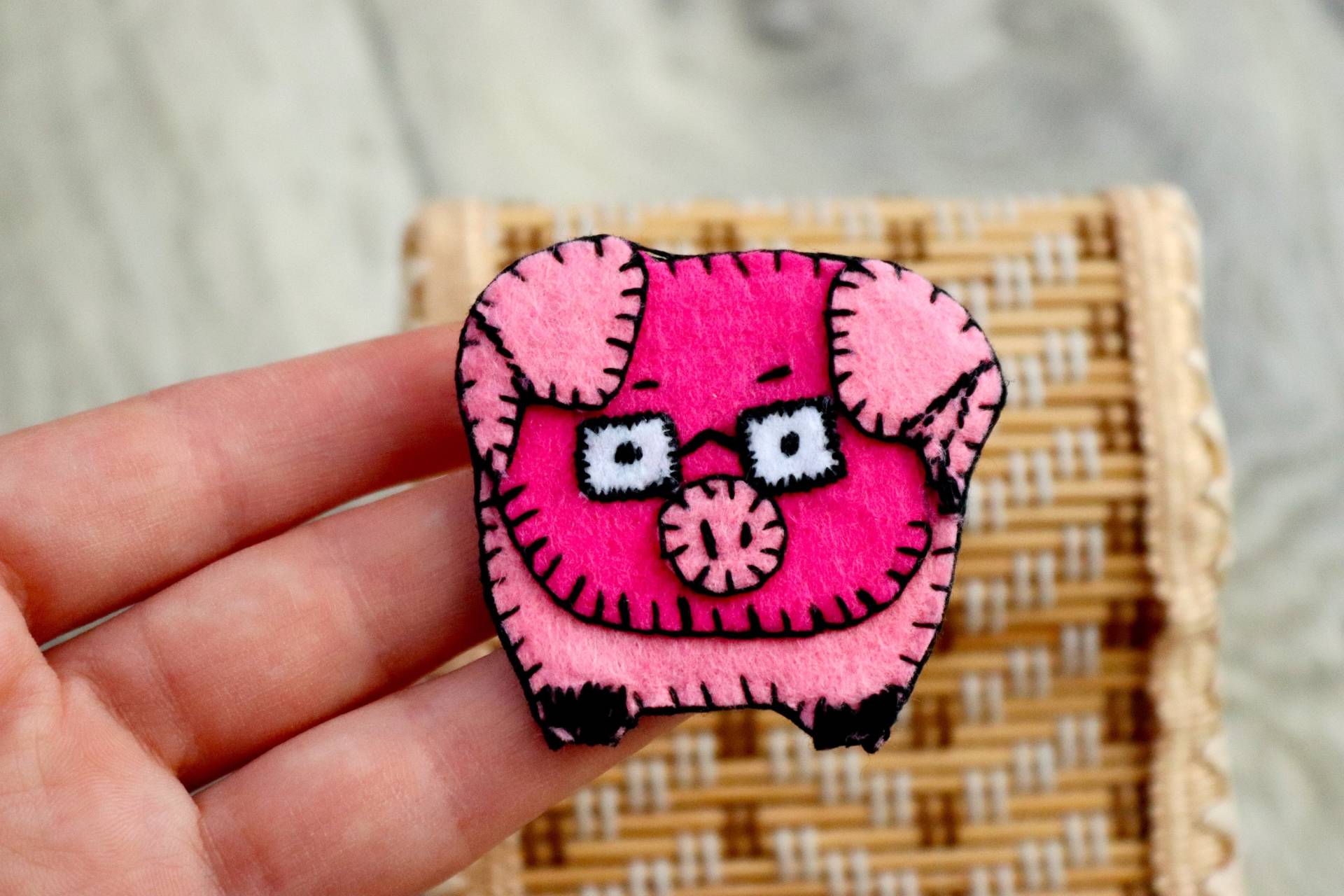 Lustige Brosche Schwein Lustige Brosche Schwein von HappyJewelryHelga