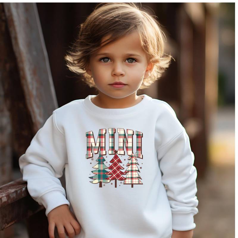 Weihnachtliches Kinder-Sweatshirt „Mini, Langarm-Pullover Für Kinder Adventszeit, Familien-Shirt von HappyLifeProduction