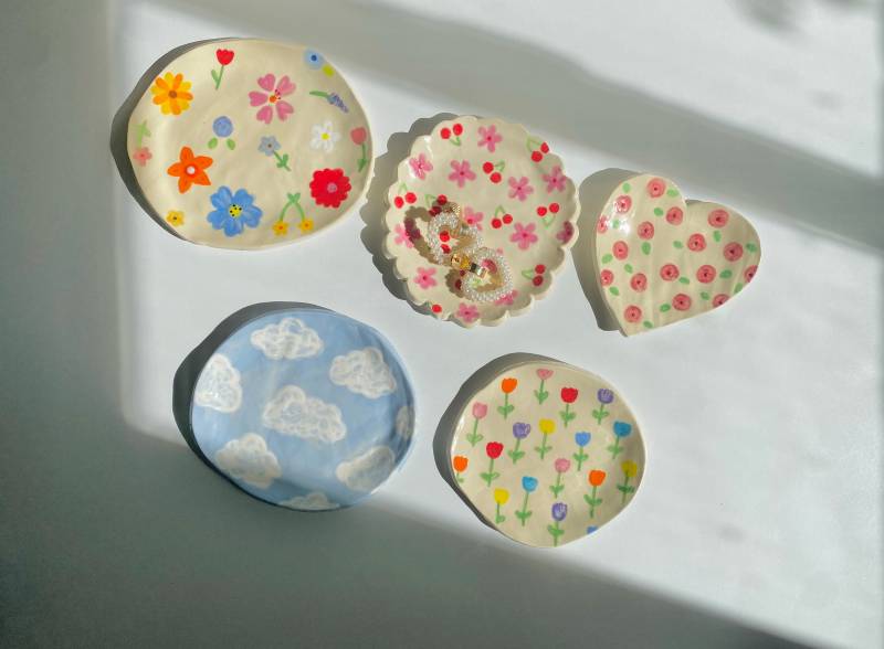 Vorbestellungkeramik Handgemachte Schmuckschale - Ringschale - Fangen Alle Schale-Tonschale, Süße Schale, Keramikschale, Einzigartige Schale von HappyLilBear