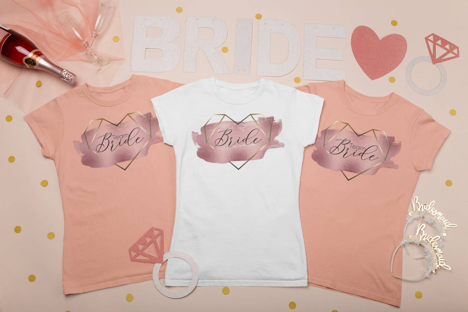 Team Bride, Braut T - Shirt, Jga Brautparty, Polterabend, Junggesellenabschied, Geschenk Team Bride, Braut T - Shirt, Jga Brautparty, Polterabend, Junggesellenabschied, Geschenk von HappyMomentzz
