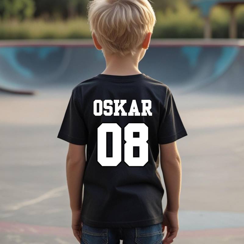 Geburtstagsshirt Trikot|Jungen|Geburtstag T-Shirt|Personalisiert|Name & Zahl|Geschenk Fußball Geburtstag|4 5 6 7 8 9 10 11 12 13 14 Jahre von HappyNotic