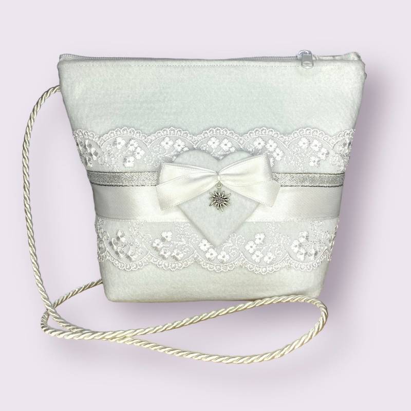 Kommunion Tasche, Brauttasche Aus Filz, Trachtentasche Kinder, Schneeweiß Kommunion Tasche, Brauttasche Aus Filz, Trachtentasche Kinder, Schneeweiß von HappyQuokkaDE