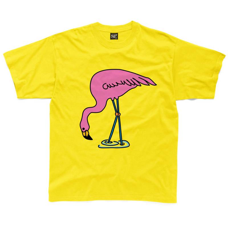 Flamingo Kinder T-Shirt Erhältlich in Gelb, Royal Blau, Rosa, Grau Und Türkis von HappyRobinClothing