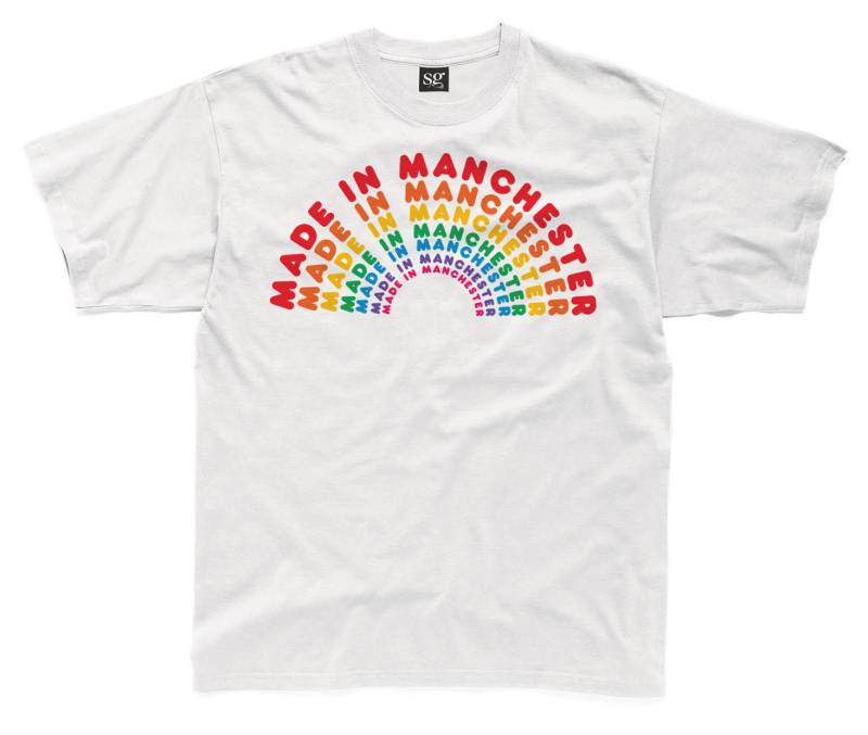 Gemacht in Manchester Kinder T-Shirt in Weiß Oder Creme von HappyRobinClothing