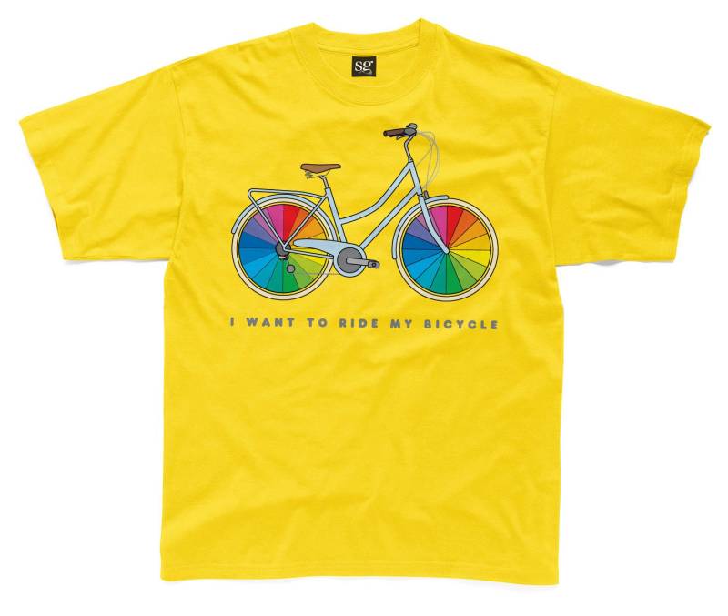 I Want To Ride My Fahrrad Kinder T-Shirt Erhältlich in Creme Oder Weiß von HappyRobinClothing