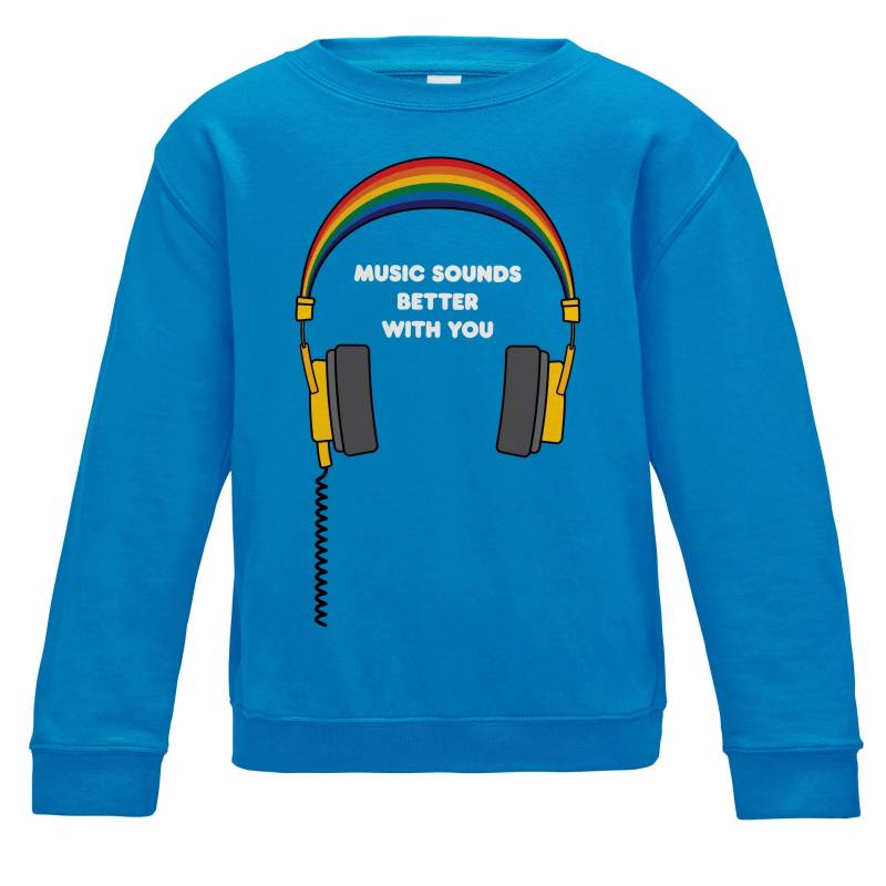 Musik Klingt Besser Mit Ihnen Kinder Saphir Blau Sweatshirt von HappyRobinClothing