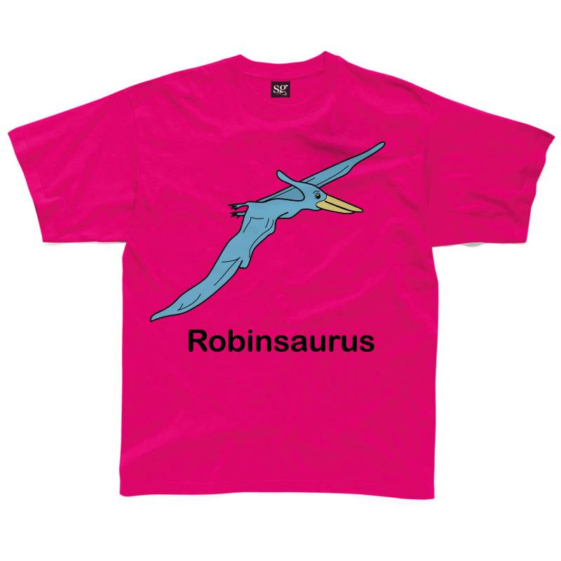 Personalisierte Pterodactyl Kinder T-Shirt in Rosa, Grau, Königsblau, Türkis Und Gelb Erhältlich von HappyRobinClothing