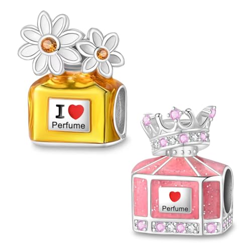 HappyStar Silber 925 Charms Anhänger für Armbänder, Combination Dangle Anhänger Bead Charms für Damen Kompatibel mit Pandora Europäischen Armbändern und Halskette （Mit Spacer Beads von HappyStar