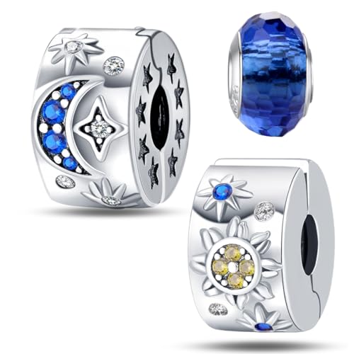HappyStar Silber 925 Charms Anhänger für Armbänder,Combination Dangle Anhänger Bead Charms für Damen Kompatibel mit Pandora Europäischen Armbändern und Halskette (Mit Spacer Beads HappyStar Silber 925 Charms Anhänger für Armbänder,Combination Dangle Anhänger Bead Charms für Damen Kompatibel mit Pandora Europäischen Armbändern und Halskette (Mit Spacer Beads von HappyStar