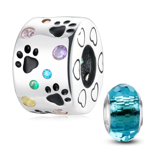 HappyStar glühwürmchen Charms Anhänger Silber 925 für Armbänder, Blumen Beads Charm für Damen Glück Charm anhänger Kompatibel mit Pandora Europäischen Armbändern und Halskette von HappyStar