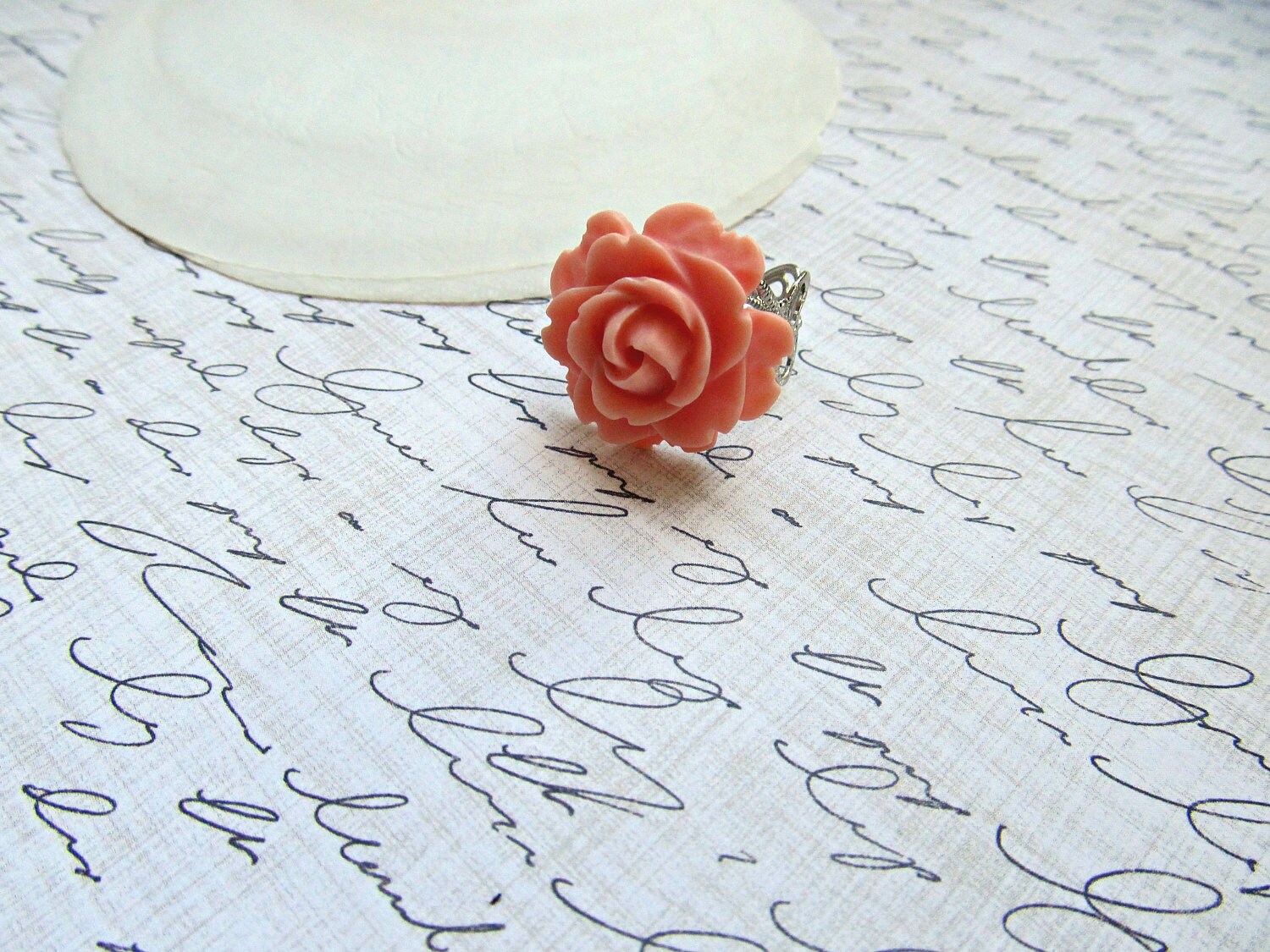 Angelskin Rosa Rose Verstellbaren Ring Angelskin Rosa Rose Verstellbaren Ring von HappyTearsbyMicah