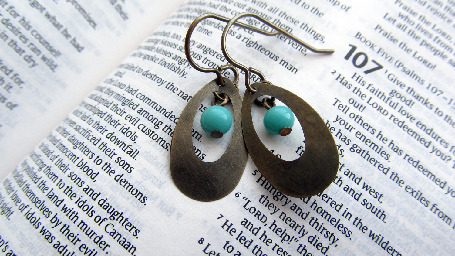 Vintage Ohrringe Türkis Eingerahmt Vintage Ohrringe Türkis Eingerahmt von HappyTearsbyMicah