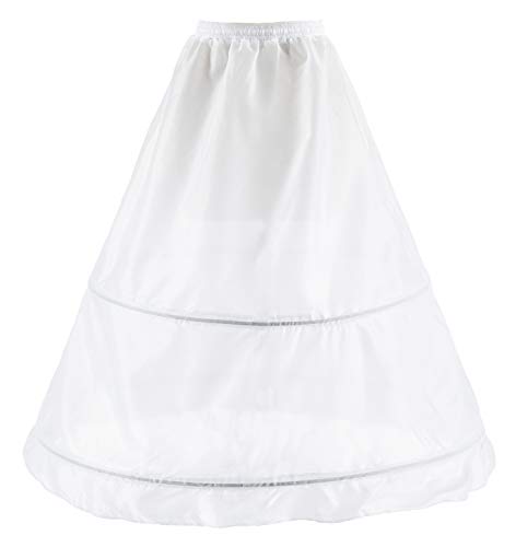 Happydress Brautkleider Reifrock Petticoat 2 Hoop Unterrock Petticoat Underskirt Krinoline Brautkleider Hochzeitskleider Reifrock Krinoline Petticoat Unterrock für Kleidung (Weiß, 40) von Happydress