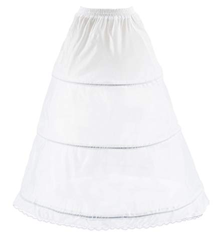 Happydress Brautkleider Reifrock Petticoat 3 Hoop Unterrock Petticoat Brautkleider Hochzeitskleider Reifrock Krinoline Petticoat Unterrock Underskirt Krinoline für Kleidung (Weiß, 40) von Happydress