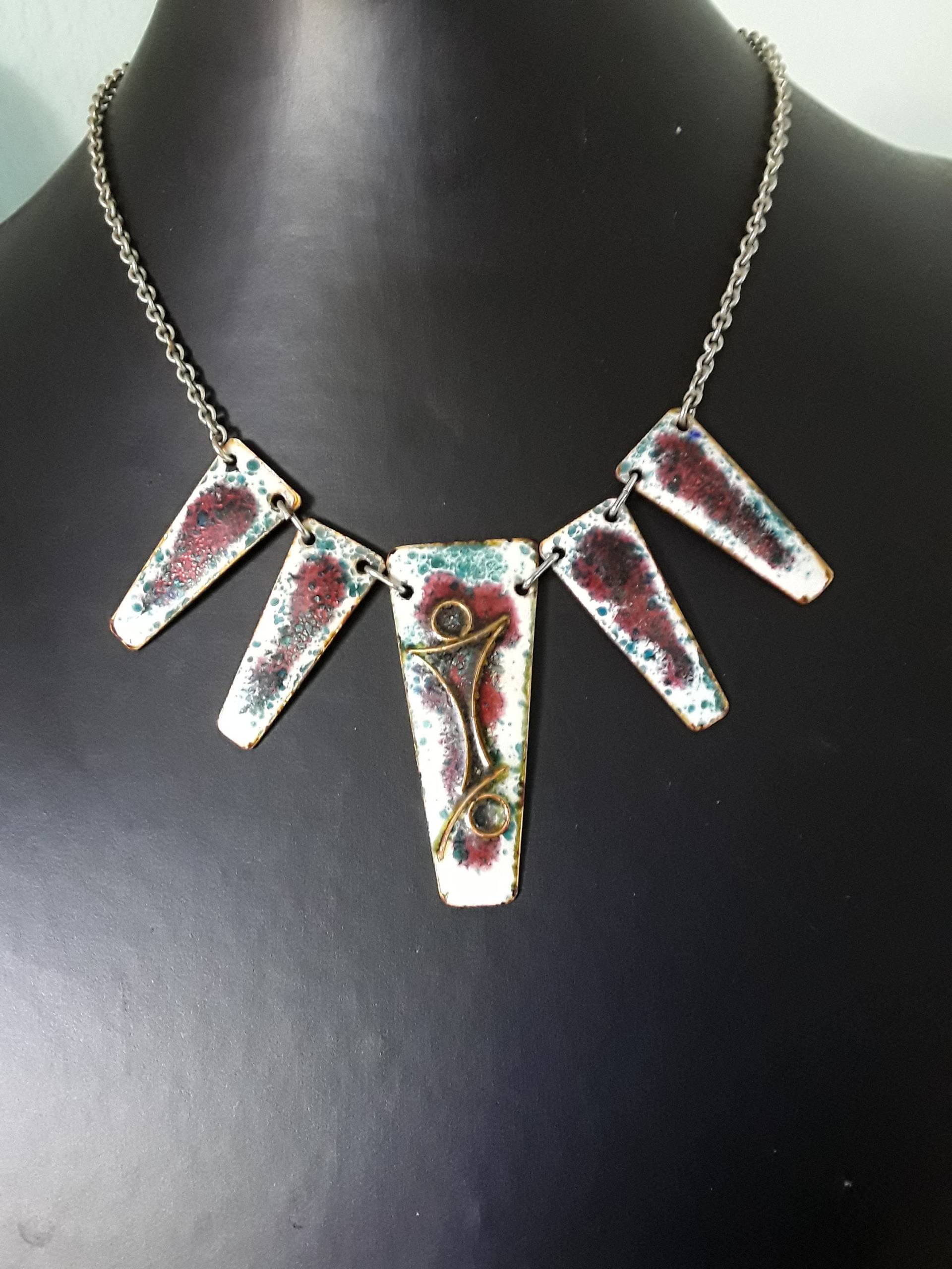 Vintage Emaille Halskette Vintage Emaille Halskette von Happyhellenvintage