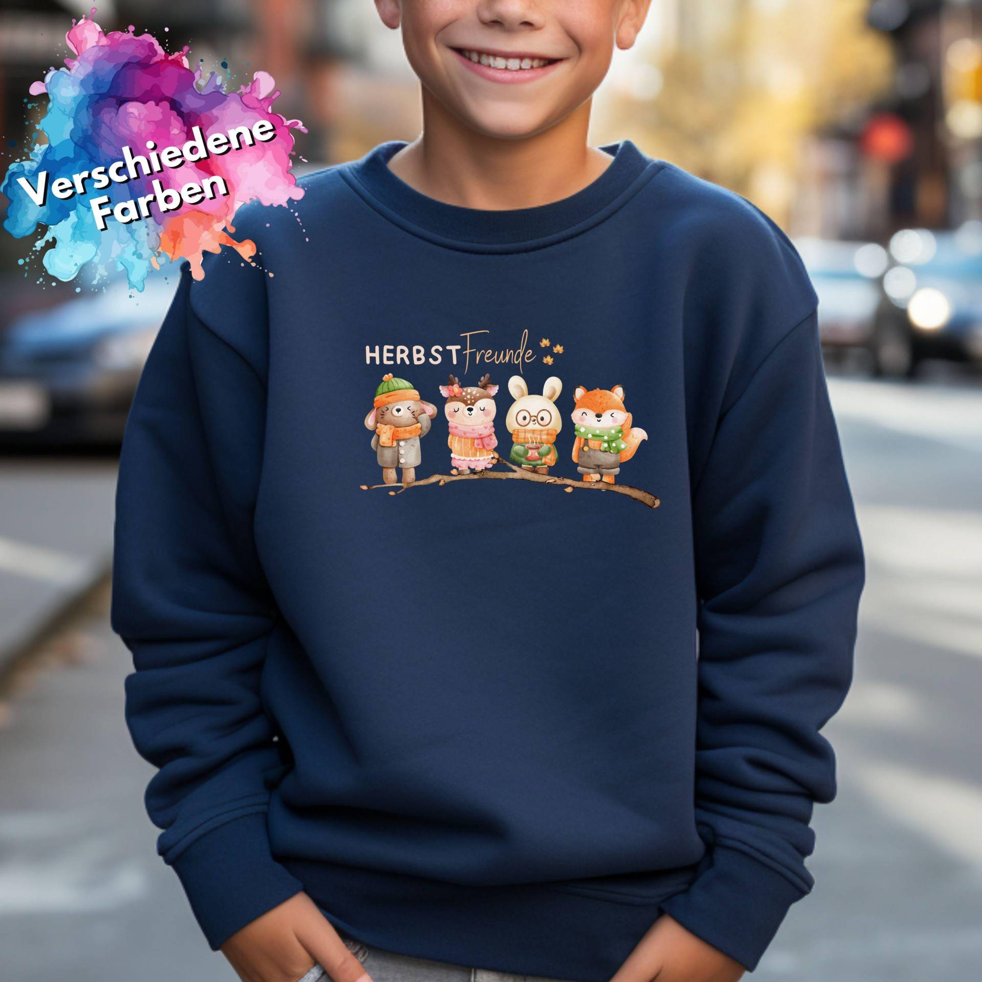 Sweatshirt Hallo Herbst Pullover Herbstmotiv Kind Sweater Herbstlicher Pulli Süß Geschenk Herbstmode Waldtiere Sweatshirt Hallo Herbst Pullover Herbstmotiv Kind Sweater Herbstlicher Pulli Süß Geschenk Herbstmode Waldtiere von HappyliSoulDesign
