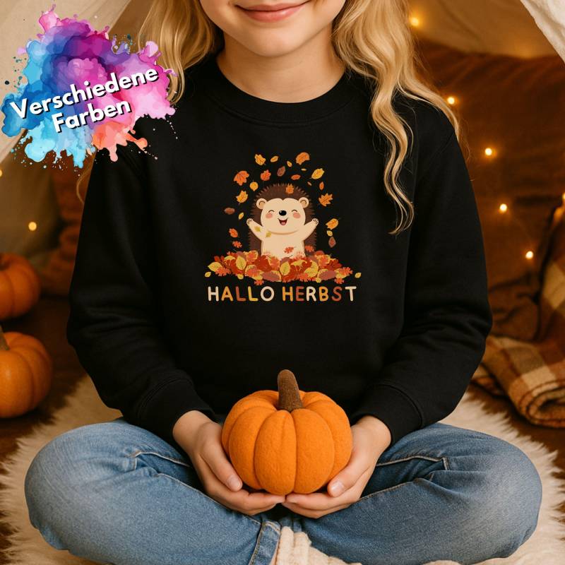 Sweatshirt Hallo Herbst Pullover Herbstmotiv Kind Sweater Igel Herbstlicher Pulli Süß Geschenk Herbstmode Bunte Blätter Sweatshirt Hallo Herbst Pullover Herbstmotiv Kind Sweater Igel Herbstlicher Pulli Süß Geschenk Herbstmode Bunte Blätter von HappyliSoulDesign
