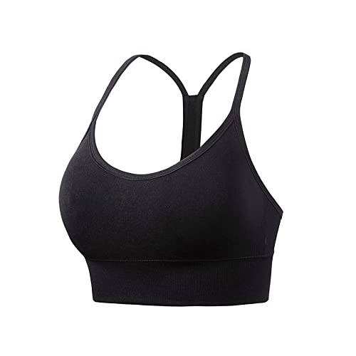 Damen Bequem Sport-BHs, Klassische Frauen Bustier, Frauen 3/4 Abdeckung sexy abnehmbare gepolsterte sport bh drahtlose schnell trocken yoga cropp tops aktivewear for fitness übung läuft Yoga BH Workou von Happyplus1