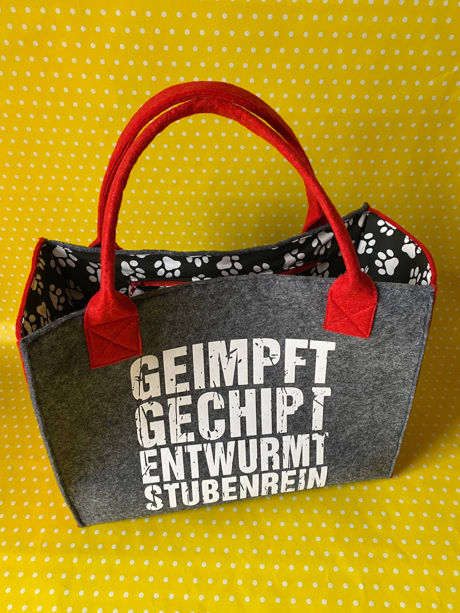 Filztasche/Grosse Tasche Aus Filz Mit Tollem Spruch Motiv Shopper Filztasche/Grosse Tasche Aus Filz Mit Tollem Spruch Motiv Shopper von HappysKringel