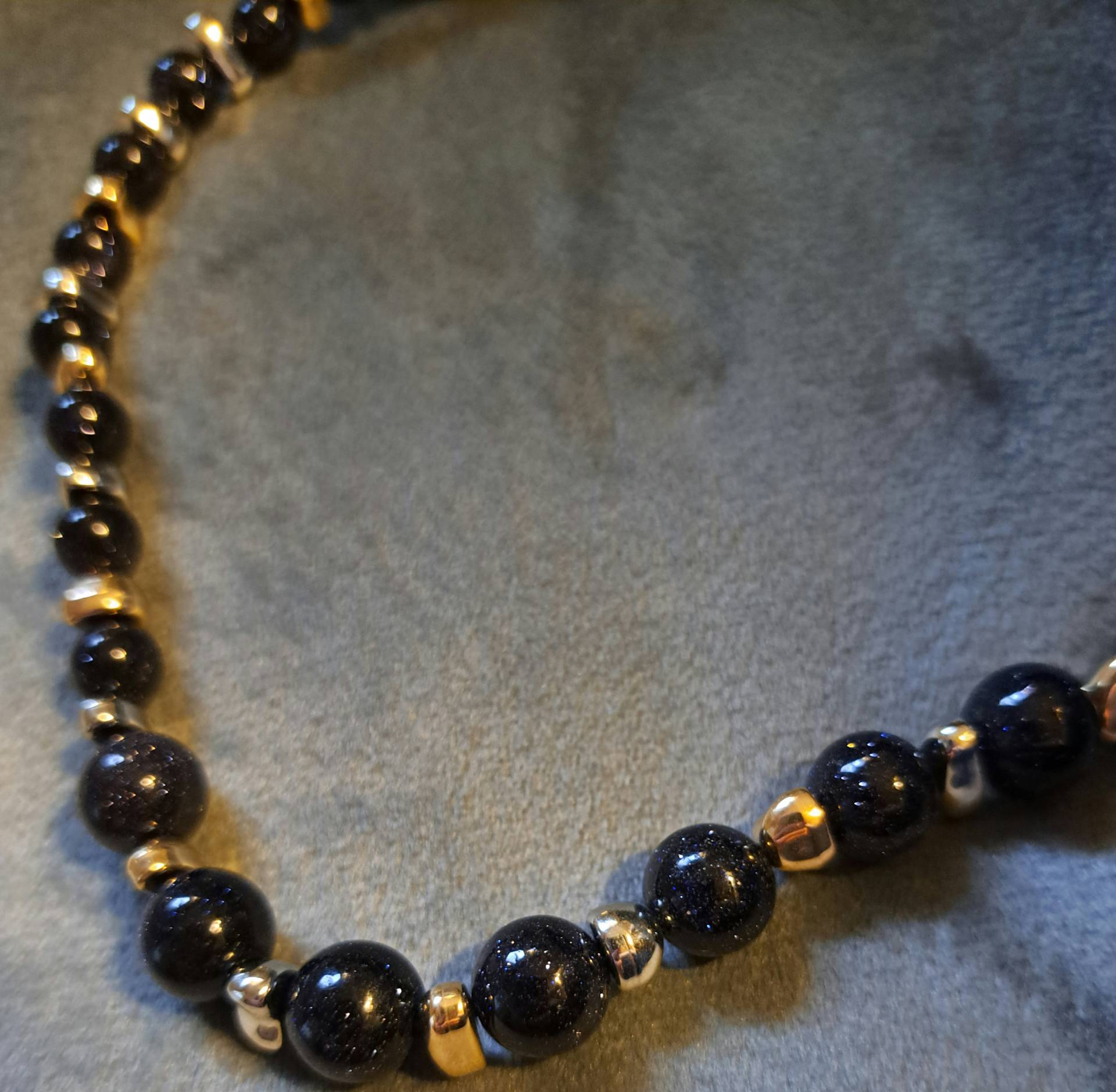 Schwarze Goldstein Halskette Schwarze Goldstein Halskette von Happystarsall4u