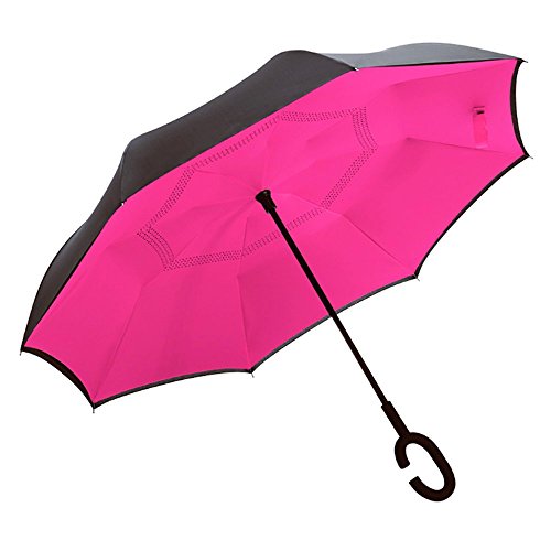 Regenschirm windsicher wasserabweisende auto regenschirmständer Frei Hände Rückwärts Double Layer Regenschirme automatisch öffnet und schließt von Happytimelol