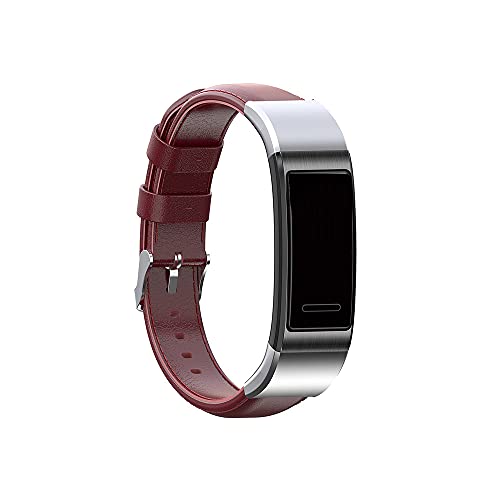 Happytop Kompatibel mit Huawei Band 4 Pro/Band 3 Pro Bänder, Leder-Uhrenarmband Ersatz für Huawei Band 3 Pro/Band 4 Pro Smart Band Fitness Tracker, von Happytop