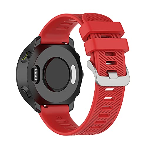 Kompatibel mit Garmin Forerunner55 Bändern, Damen Silikon Uhrenarmband Ersatz Zubehör für Garmin Forerunner 55 GPS Running Smartwatch, von Happytop