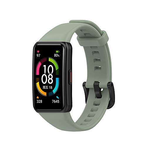 Kompatibel mit Honor Band 6 Bänder, TPU Uhrenarmband Ersatz Zubehör für Huawei Band 6 von Happytop