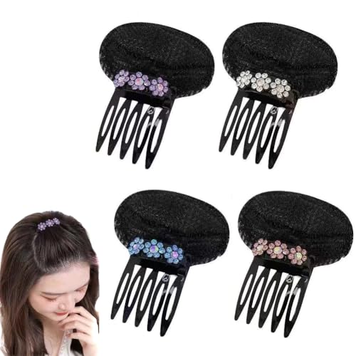 4PCS Strass Blume Bump It Up Volumen Haar Basis Einsätze mit Kamm Haar Kissen Unsichtbare flauschige Haar Pad Bump Clip Haar Volumizing Zubehör 4PCS Strass Blume Bump It Up Volumen Haar Basis Einsätze mit Kamm Haar Kissen Unsichtbare flauschige Haar Pad Bump Clip Haar Volumizing Zubehör von Happyupcity