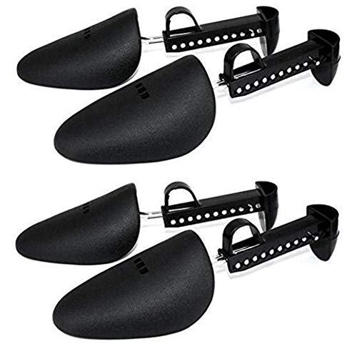 Happyupcity 2 Paar Kunststoff Verstellbare Herren Schuhbaum Stretcher Stiefelhalter Shaper Unterstützung Praktische Schuhe Form Keeper Gute Form Schuhbäume für die meisten Schuhe (Schwarz) von Happyupcity