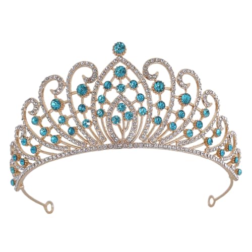Brautkrone Tiara für Haaraccessoires für Hochzeiten und Geburtstagsfeiern Handgefertigte Diadem Krone für Damen Glamouröse Kopfdekoration für Besondere Anlässe von Happyyami