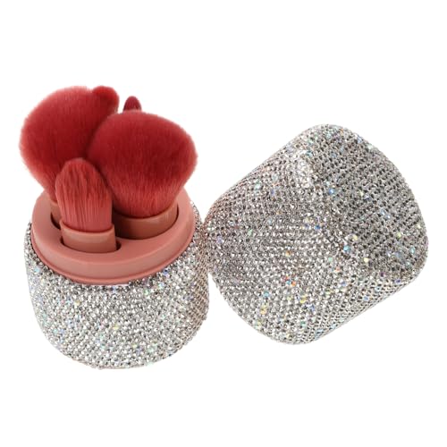 Happyyami 1satz Reise Make-up Pinsel Set Mit Kristallaufbewahrung Tragbare Kosmetikbürsten Für Foundation Puder Lidschatten Und Concealer Für Zuhause Und Unterwegs von Happyyami