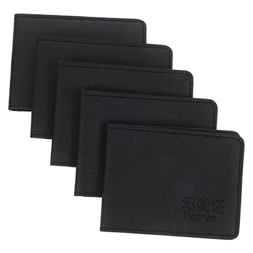 Happyyami 5stücke Pu Führerscheinhülle Multifunktionale Kartenmappe Für Fahrzeugscheine Id Und Kreditkarten Sicherer Dokumentenhalter Für Autozubehör von Happyyami