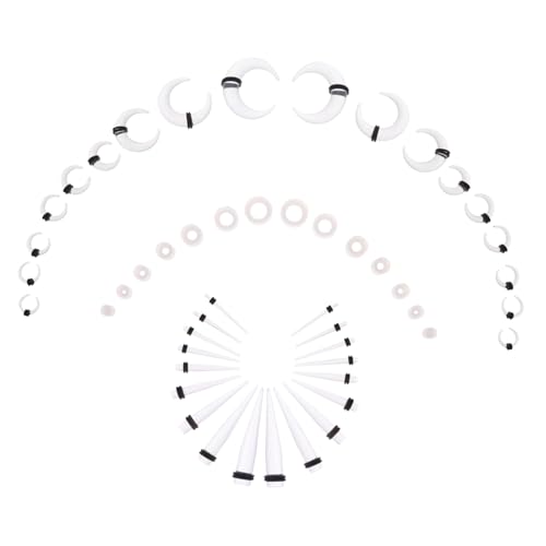 Happyyami 1 Satz Dehnungsstäbe Taper Expander Piercing Schmuck für Empfindliche Transparent Leicht Komfortabel für Männer Happyyami 1 Satz Dehnungsstäbe Taper Expander Piercing Schmuck für Empfindliche Transparent Leicht Komfortabel für Männer von Happyyami