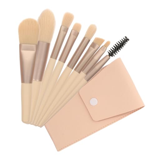 Happyyami 1satz Teiliges Mini-make-up-pinselset Mit Holzgriffen Professionelle Kosmetikwerkzeuge Für Präzises Auftragen Von Concealer Und Lidschatten Tragbar Und Für Unterwegs von Happyyami