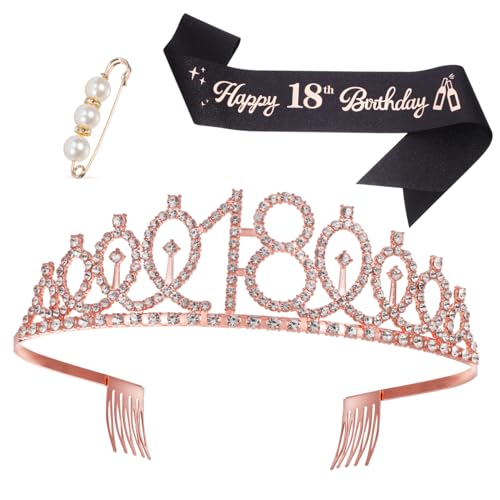 Happyyami 1 Set Gürtel Perlennadel Geburtstagskrone Und Schärpe 18 Geburtstagskrone Geburtstagsschärpe Für Mädchen 18 Geburtstagsschärpe Geburtstagskrone Für Mädchen Geburtstagstiara Für von Happyyami