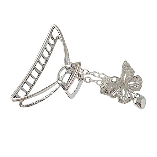 Happyyami 1 Stück Metall Haarspange für Damen mit Ketten Design Eleganter Haarschmuck für Partys und Alltag als für und Mädchen Silberfarben Robust und von Happyyami