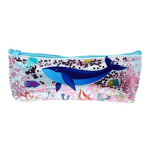 Happyyami 1 Stück Multifunktionaler PVC Stiftbeutel wasserdichte Aufbewahrungstasche für Schreibwaren mit Cartoon Muster für Schüler und Studium von Happyyami