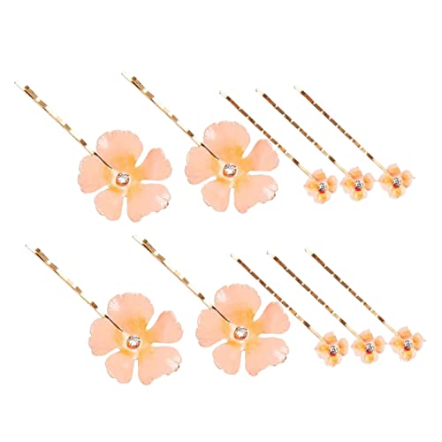 Happyyami 10 Stück Blumen Haarspangen Set Rosa Haarnadeln für Hochzeitsfrisuren Haarschmuck für Damen Haardekorationen für Partys und Besondere Anlässe von Happyyami