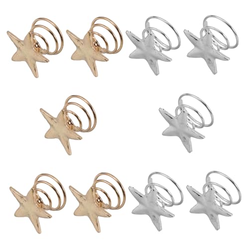 Happyyami 10stücke Stern-spiral-haarspangen Dünne Haarnadeln Haar-drehungen Spulen Süße Haarschmuck-accessoires Für Teenager-mädchen Und Frauen von Happyyami