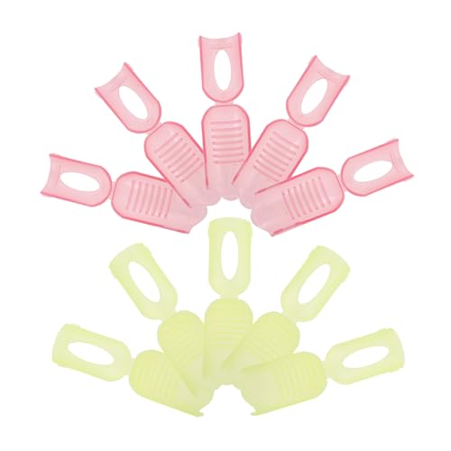 Happyyami 10 Stück Klebeclip Nagel Entferner Entfernung Polieren Größe wickeln Maniküre-Werkzeug Werkzeug zum Entfernen von Make-up-Clips Kunststoffclip für Nägel Plastik von Happyyami