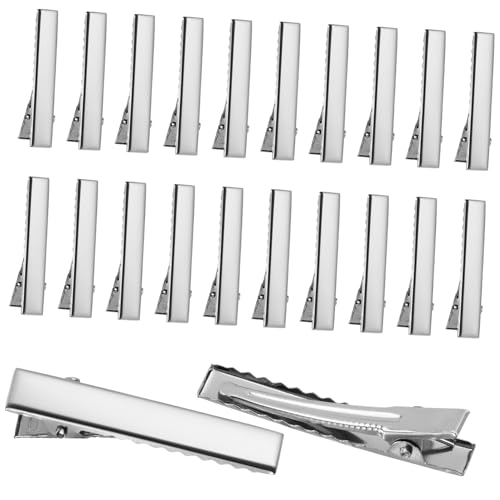 Happyyami 100 Stück 4cm Selbstgemacht Alligator Haarklammern Entenbarrette Für Kinder Metall Haarspangen Für Individuelles Haarstyling Bastelprojekte Und Schleifen von Happyyami