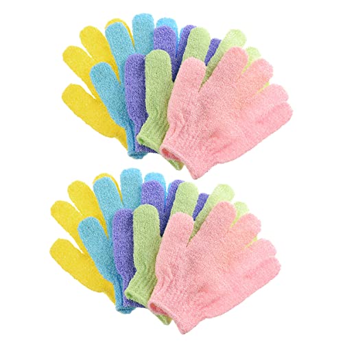 Happyyami 10paare Exfolierende Duschhandschuhe Aus Praktische Körperpeeling-handschuhe Für Männer Und Frauen Doppelseitig Und Farben Für Hautpflege Im Bad Happyyami 10paare Exfolierende Duschhandschuhe Aus Praktische Körperpeeling-handschuhe Für Männer Und Frauen Doppelseitig Und Farben Für Hautpflege Im Bad von Happyyami