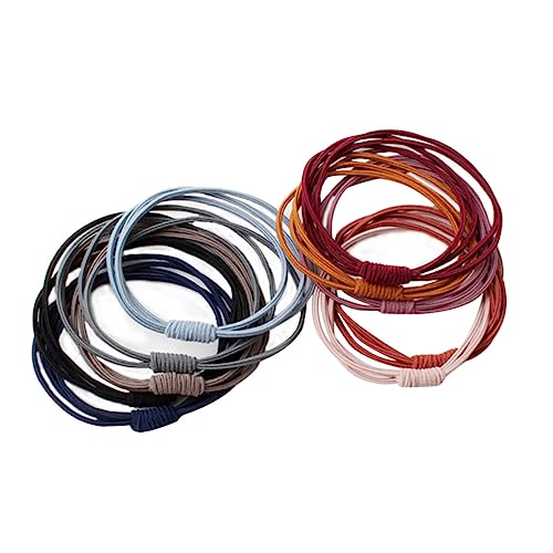 Happyyami 10stücke Elastische Haargummis Dehnbare Haarringe Pferdeschwanzhalter Stretch Haargummis Für Damen Und Mädchen Schlichtes Design von Happyyami