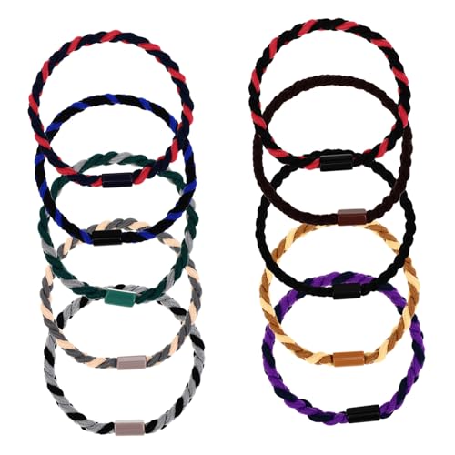 Happyyami 10 Stück Geflochtene Haargummis Für Herren Elastische Haarseile Haarbänder in Neutraler Farbe Haarschlaufen Zum Sicherem Sitz von Happyyami