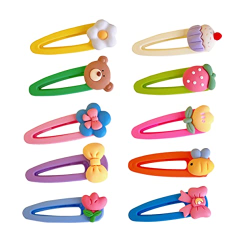 Happyyami 10stücke Haarspangen Für Mädchen Cartoon Design Haarnadel Set Junge Mädchen Haarschmuck Einfacher Clip Stil Haare Fixieren Accessoires Für Kleinkinder Und Junge von Happyyami