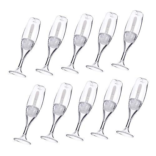 Happyyami 10stücke Leere Lip Gloss Rohre Glas Lip Balsam Flaschen Lippenfarbenbehälter Kosmetiktuben Container von Happyyami