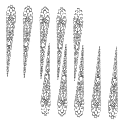 Happyyami 10stücke Teiliges Fingernagel Klauenringe Für Cosplay Und Halloween Gefertigte Finger-nagelabdeckungen Für Kostümparty Und Performance von Happyyami